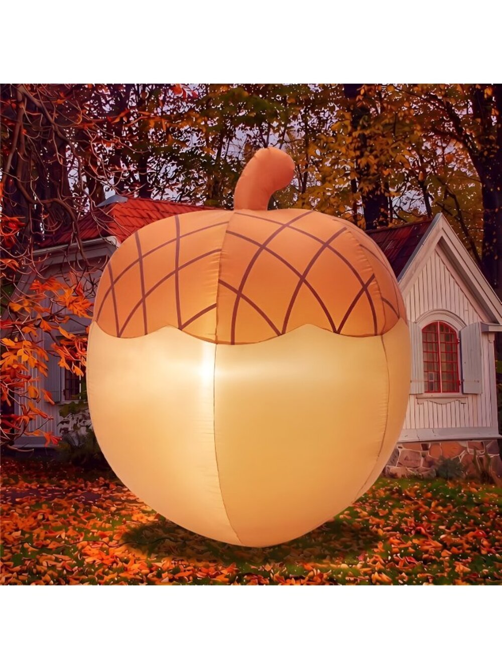 5 ft Acorn Inflatable Outdoor Fall Decoration Built-in LED Lights Blower